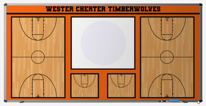 Basketball Wall Mounted Locker Room Whiteboard