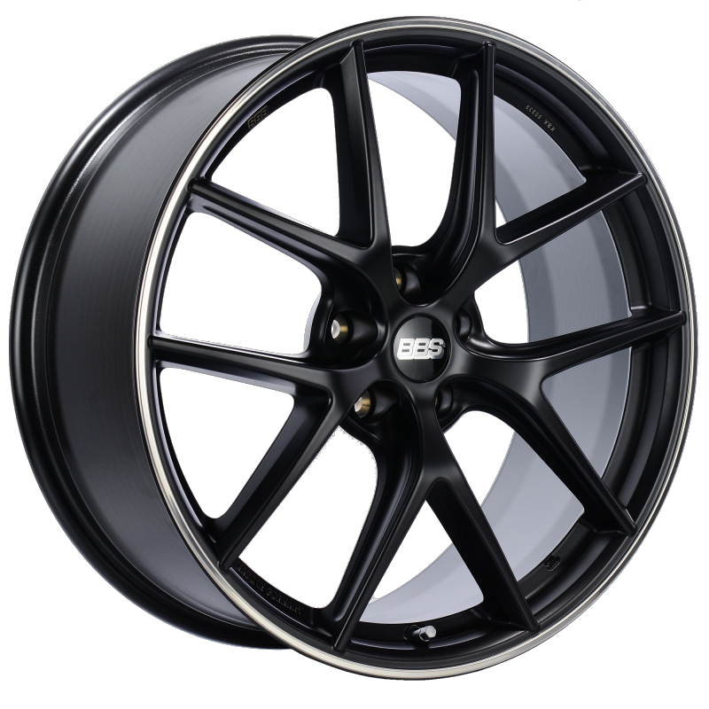 BBS CI-R 20x8.5 5x114.3 ET40 Satin Black Polished Rim Protector Wheel -82mm PFS/Clip Required - CI0104BPO