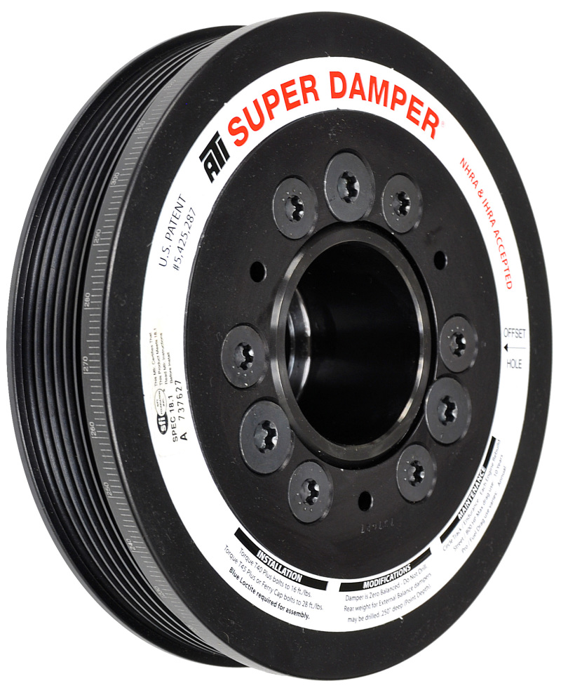 ATI Damper - 6.78in - AL - 6 Grv - 10 Per UD - LS1/2/3/6/L76 - 97-13 28T 8mm HTD Drive Rear - 3 Rng - ATI917289