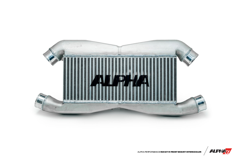 AMS Performance 2009+ Nissan GT-R R35 Replacement Alpha FMIC for Stock IC Piping w/Logo - ALP.07.09.0007-2