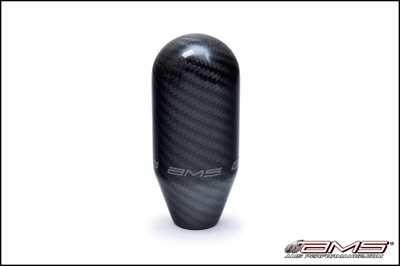 AMS EVO VII/VIII/IX and X 5-Speed Carbon Fiber Shift Knob With logo. - AMS.01.06.0106-1