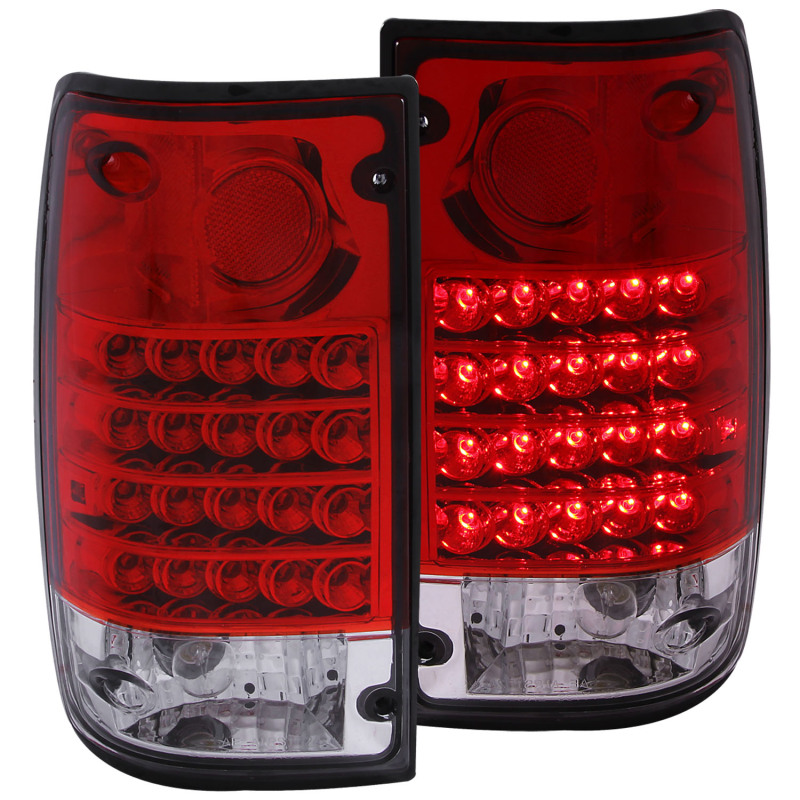 ANZO 1989-1995 Toyota Pickup LED Taillights Red/Clear - 311043