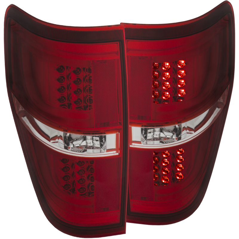 ANZO 2009-2013 Ford F-150 LED Taillights Red/Clear - 311260