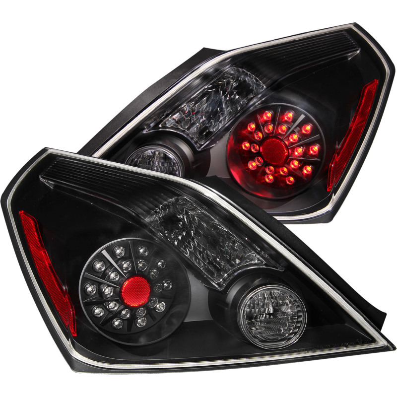 Tail Light Assembly; LED; Clear Lens; Black Housing; Pair; - 321194