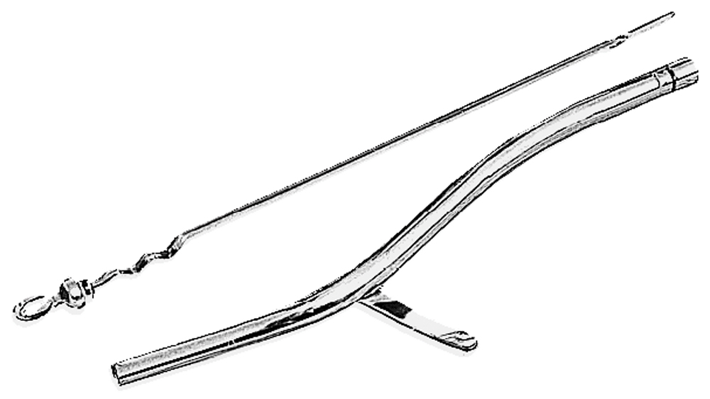 24 in. CHROME Transmission Dipstick and Tube for GM TH400 - 4995