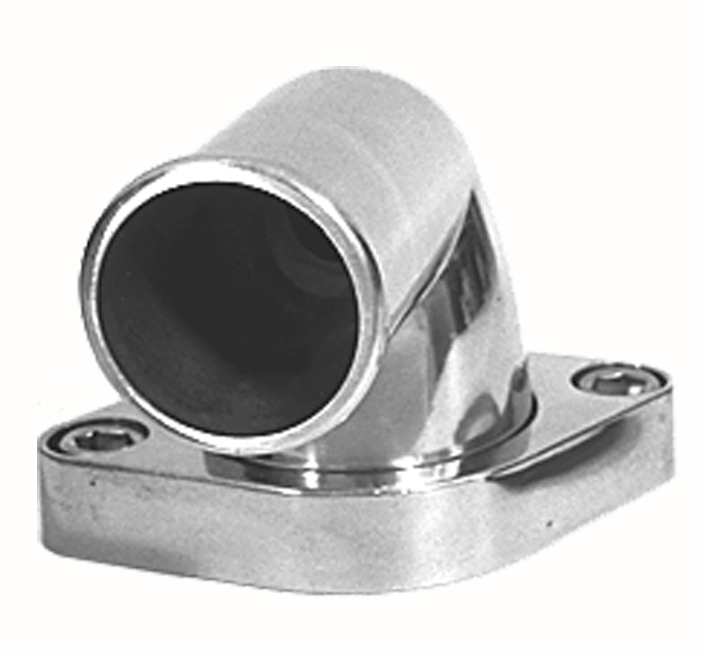 90 deg Swivel Style Water Neck; O-Ring Seal;SB or BB Chevy V8- Polished ALUMINUM - 6007