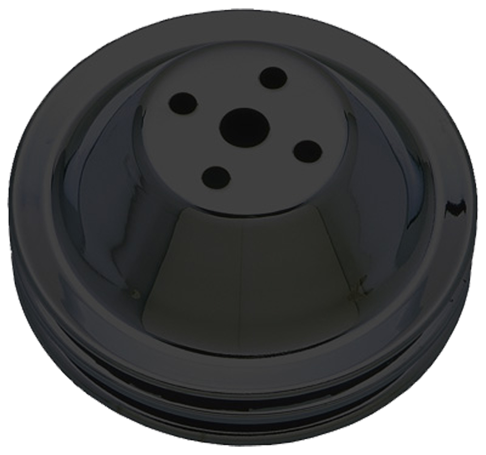 SBC SWP Water Pump Pulley 2 Groove Black - 8601