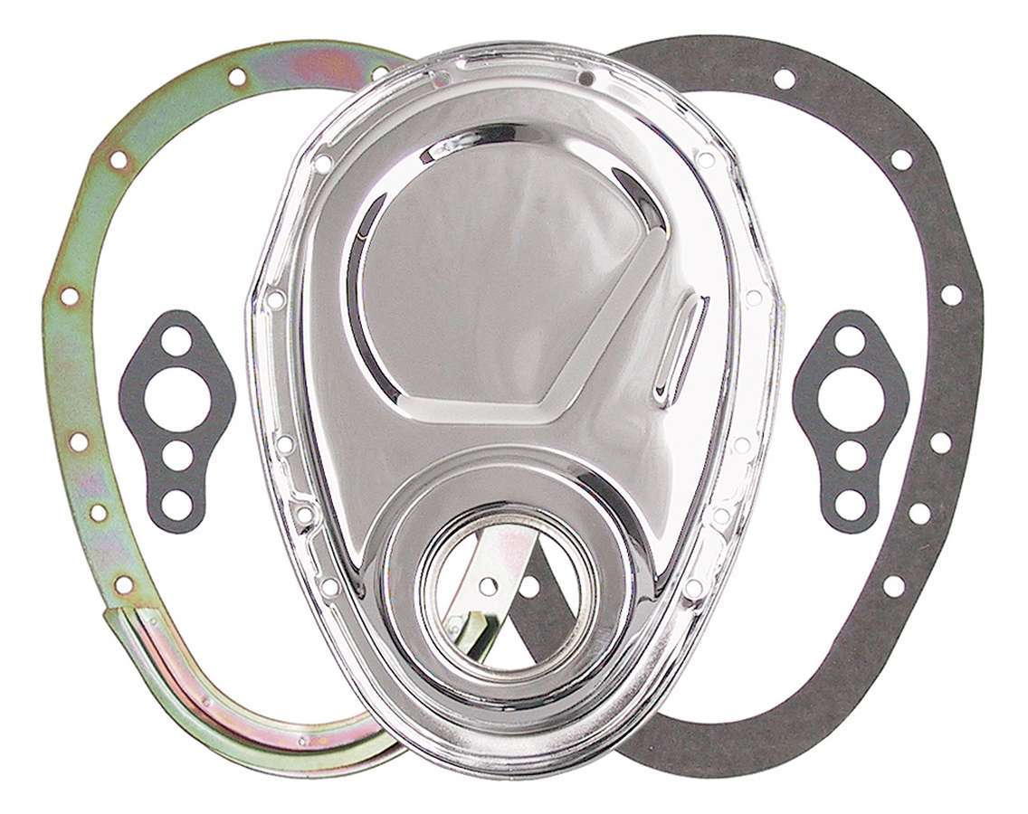 SBC 2-Piece Timing Cover Chrome - 8909