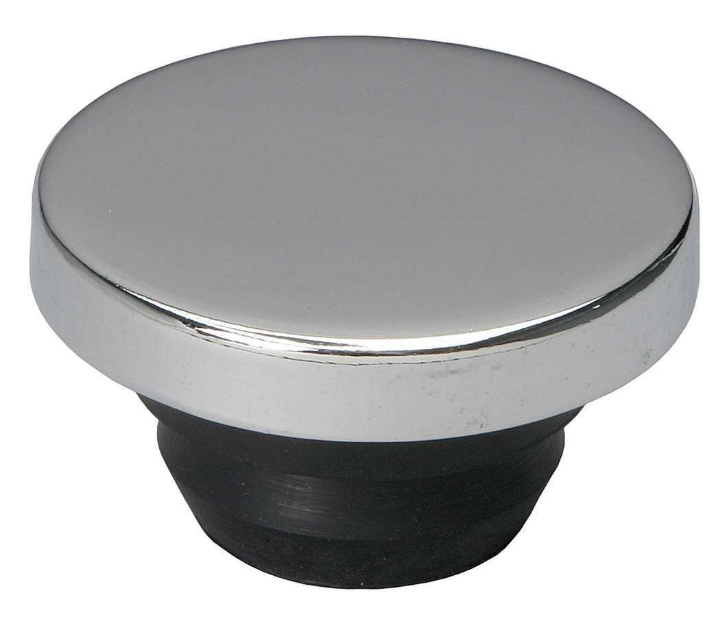 PUSH-IN-Style OIL CAP; 1-1/4 in. Hole; Rubber with CHROME Top- OIL EMBOSSING - 9170