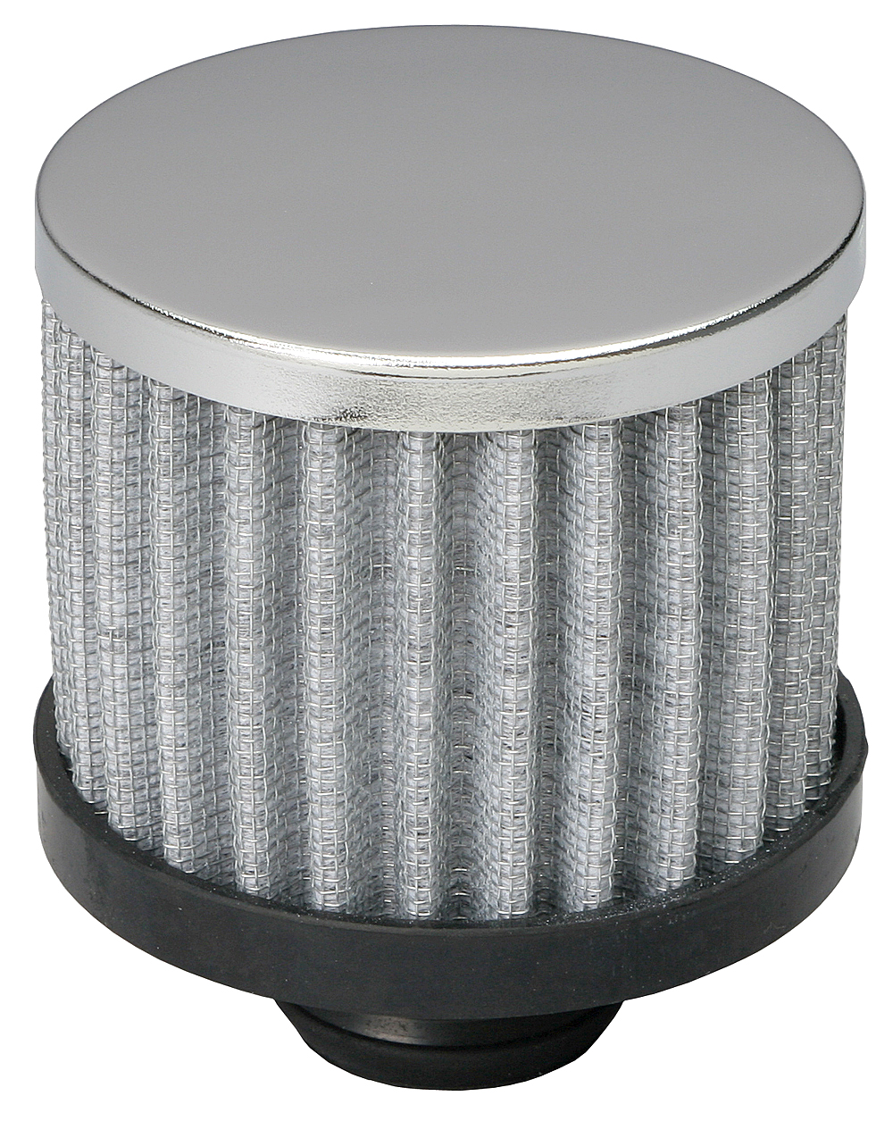 3 in. Tall PUSH-IN Style Breather; Cotton Filter Element; 1-1/4 in. Hole-CHROME - 9308