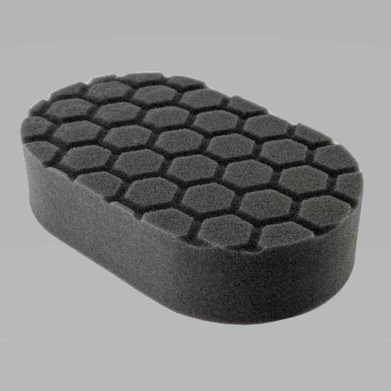 Chemical Guys Hex-Logic Finishing Hand Applicator Pad - Black - 3in x 6in x 1in - BUFX_203