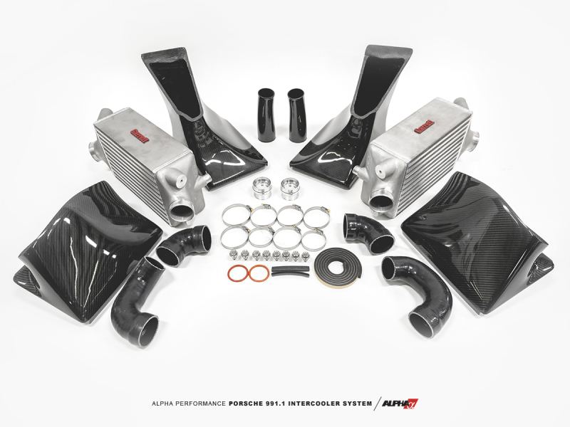 ALPHA Porsche 991.1 Intercooler Kit With Carbon Fiber Shrouds. - ALP.23.09.0001-1