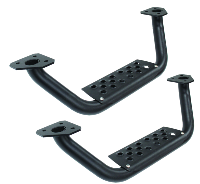 Go Rhino Dominator Extreme D6 SideSteps - Tex Blk - 4in Drop Down Steps (Pair) - D6410000T