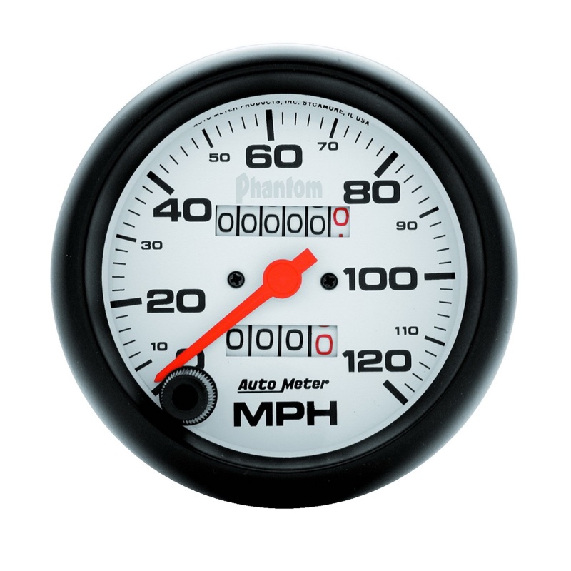 GAUGE, SPEEDOMETER, 3 3/8", 120MPH, MECHANICAL, PHANTOM - 5892