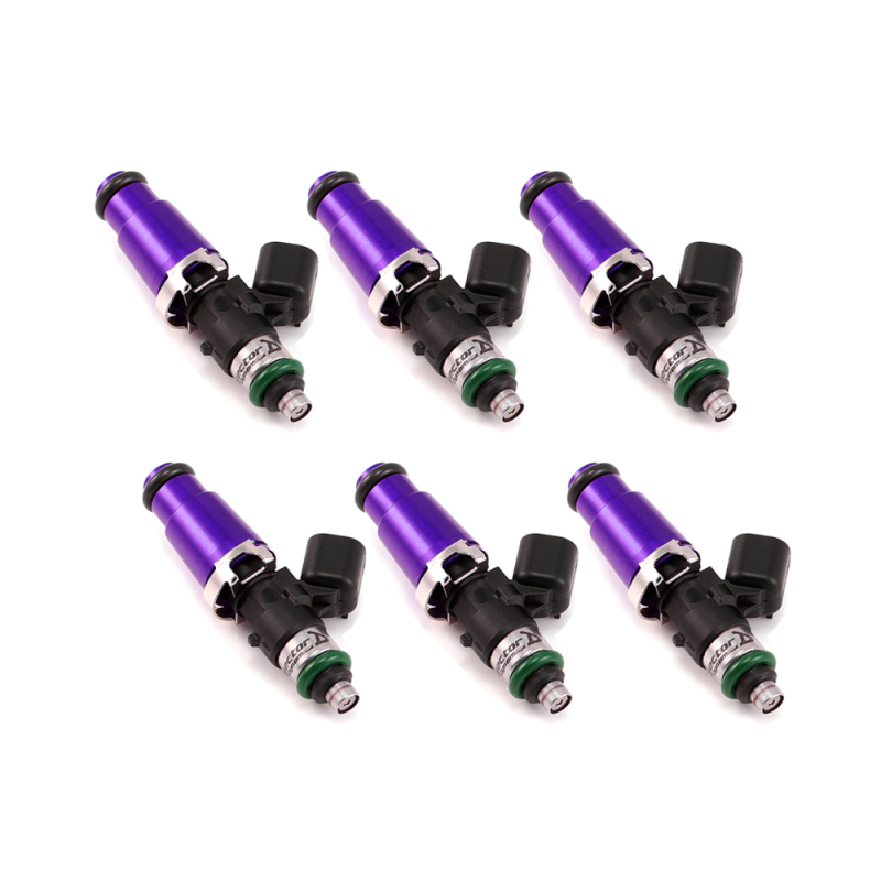 Injector Dynamics ID1050X Injectors 14mm (Purple) Adaptor Top 14mm Bottom O-Ring Retainer (Set of 6) - 1050.60.14.14-O.6