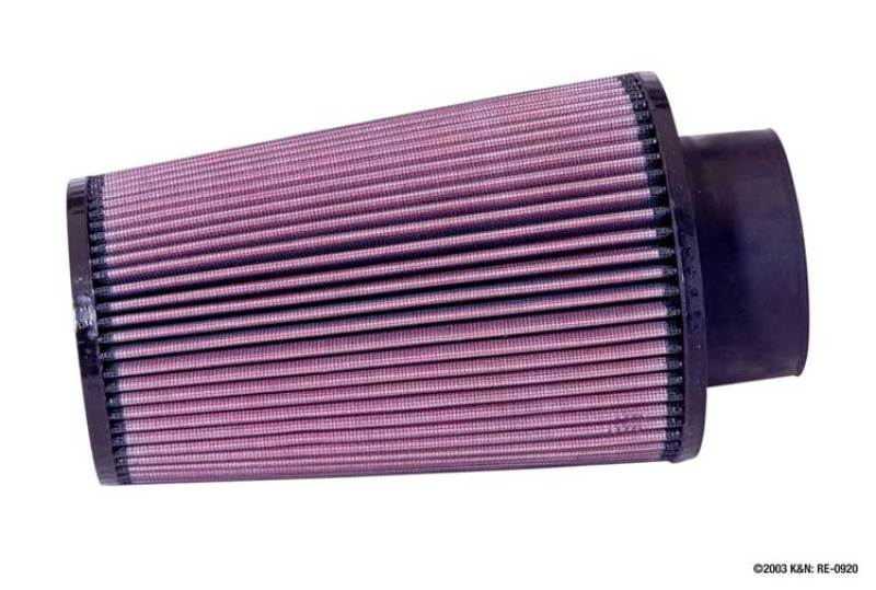 K&N Universal Rubber Filter 3 1/2inch ID FLG / 6inch Base / 4-5/8inch Top / 9inch Height - RE-0920