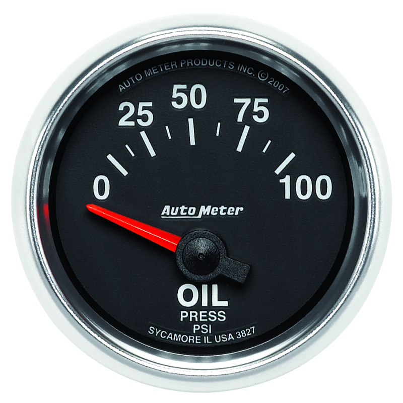 Autometer GS 0-100 PSI Short Sweep Electronic Oil Pressure Gauge - 3827