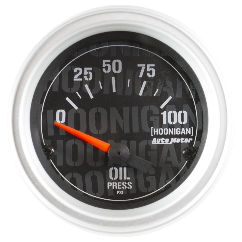 Autometer Hoonigan 52mm 100psi Full Electronic Oil Pressure Gauge - 4327-09000