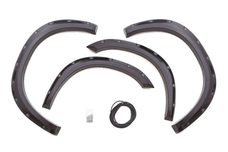 Rivet Style Fender Flare Set - Front and Rear, Textured, 4-Piece Set - RX203T