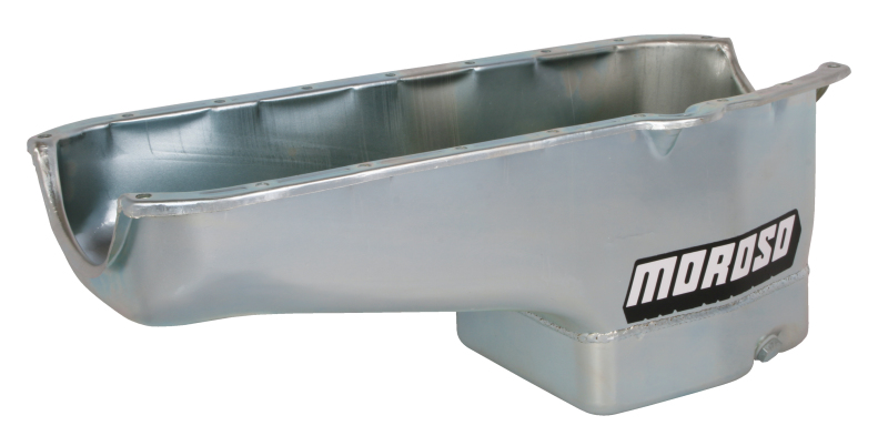 Moroso Pre-80 Chevrolet Small Block (w/Driver Side Dipstick) Wet Sump 6qt 8.25in Steel Oil Pan - 20180