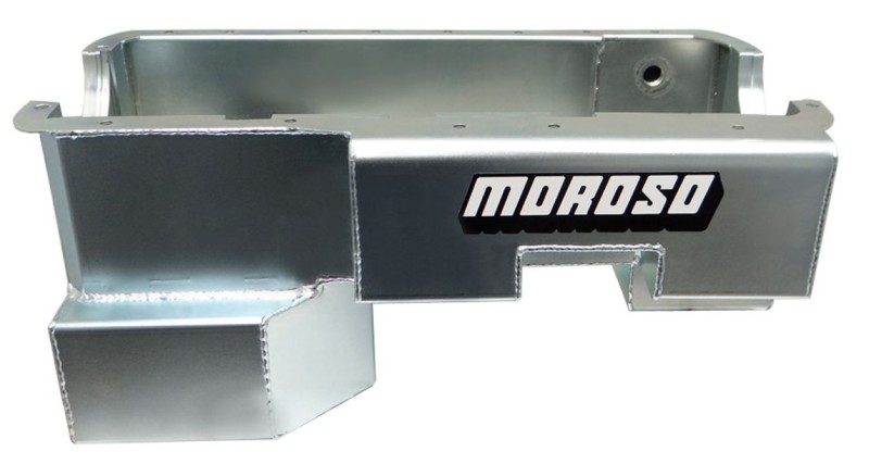 Moroso Ford 351W (w/Rear Sump & Billet End Seals) Power Pouch Wet Sump 7qt 9in Steel Oil Pan - 20529