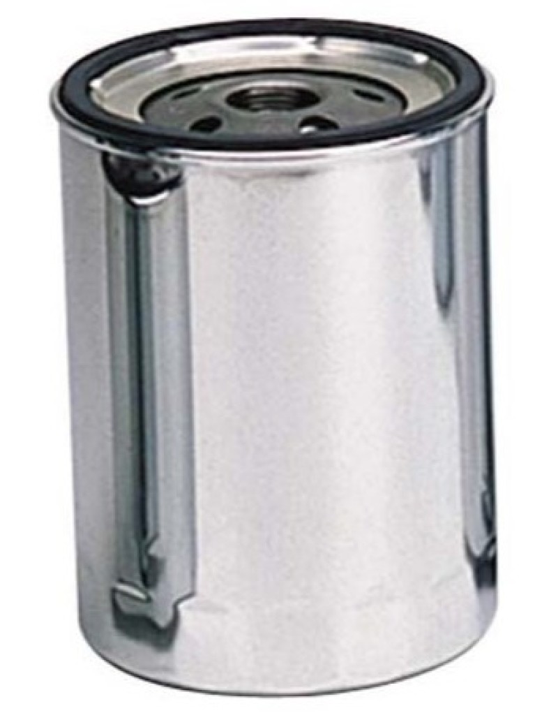 Moroso Chevrolet 13/16in Thread 5-1/4in Tall Oil Filter - Chrome - 22320