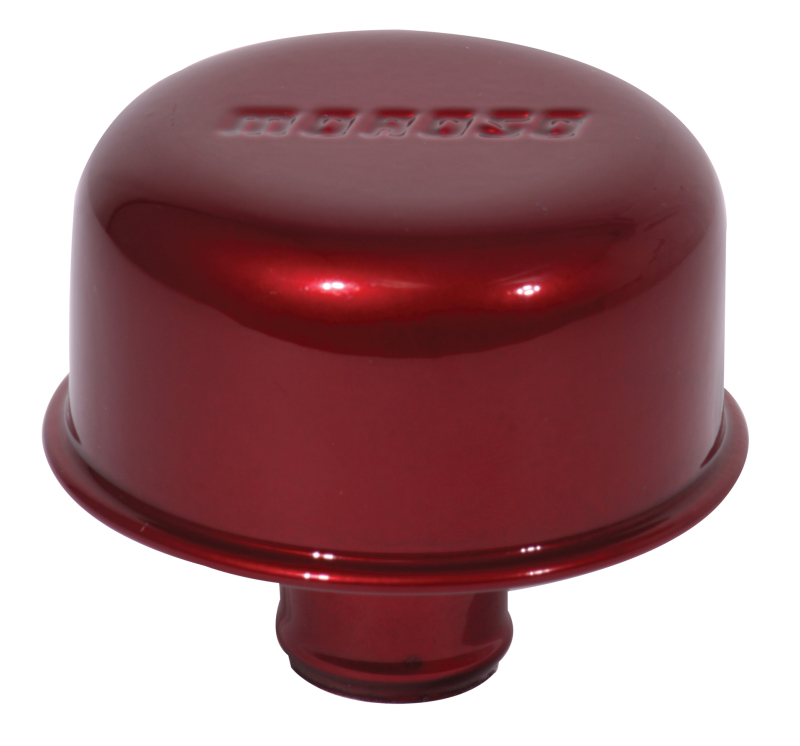 Moroso Valve Cover Breather - 1.22in Diameter - One Piece Push-In Type - Red Powder Coat - 68718