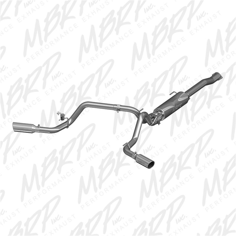 3in. Cat-Back. 2.5in. Dual Split Side Exit. T409 Stainless Steel. - S5340409