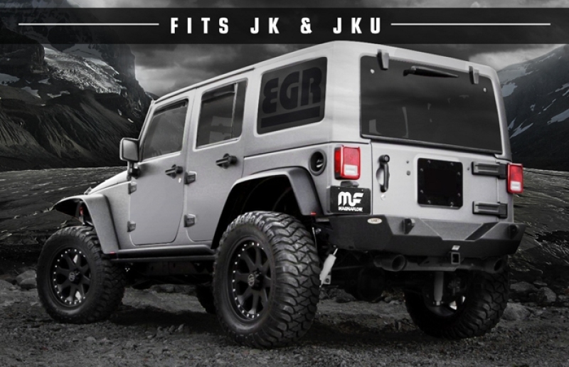 MagnaFlow 07-17 Jeep Wrangler JK 3.8/3.6L Dual Split Rear Exit Black Axle-Back Exhaust - 15160