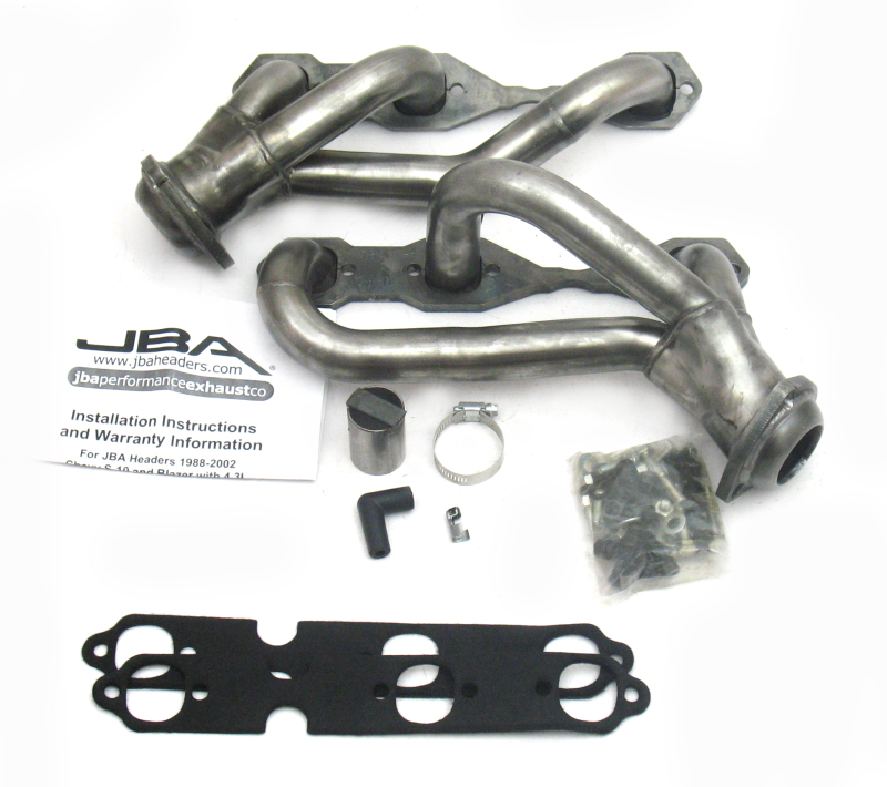 JBA 88-95& 02-03 GM S-Truck 4.3L V6 2WD 1-1/2in Primary Raw 409SS Cat4Ward Header - 1840S-4