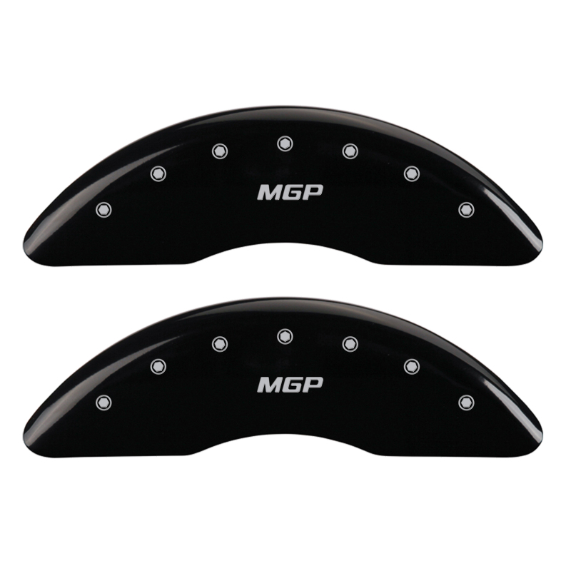 MGP 4 Caliper Covers Engraved Front & Rear MGP Black finish silver ch - 14241SMGPBK