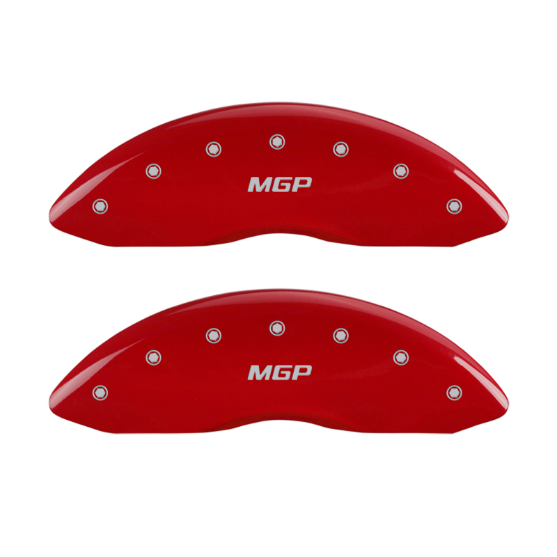 MGP 4 Caliper Covers Engraved Front & Rear MGP Red finish silver ch - 23197SMGPRD