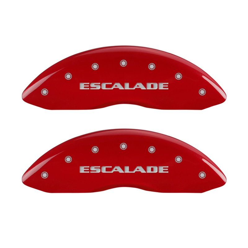 Set of 4: Red finish, Silver Escalade - 35015SESCRD