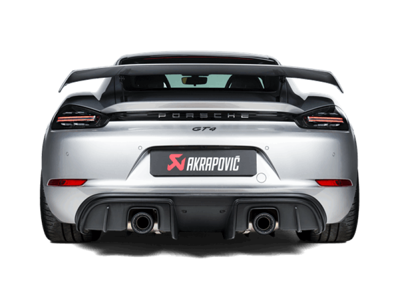 Akrapovic 2020+ Porsche Cayman GT4 (718) Slip-On Race Line (Titanium) (Req Tips / Option 2) - S-PO/TI/18/1