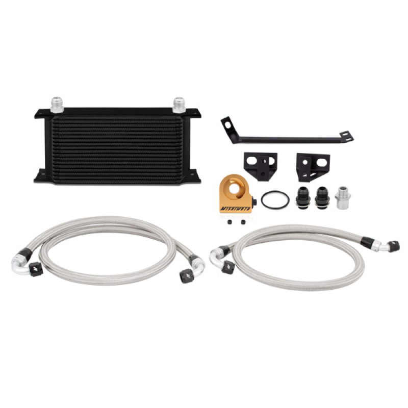 Mishimoto 15 Ford Mustang EcoBoost Thermostatic Oil Cooler Kit - Black - MMOC-MUS4-15TBK