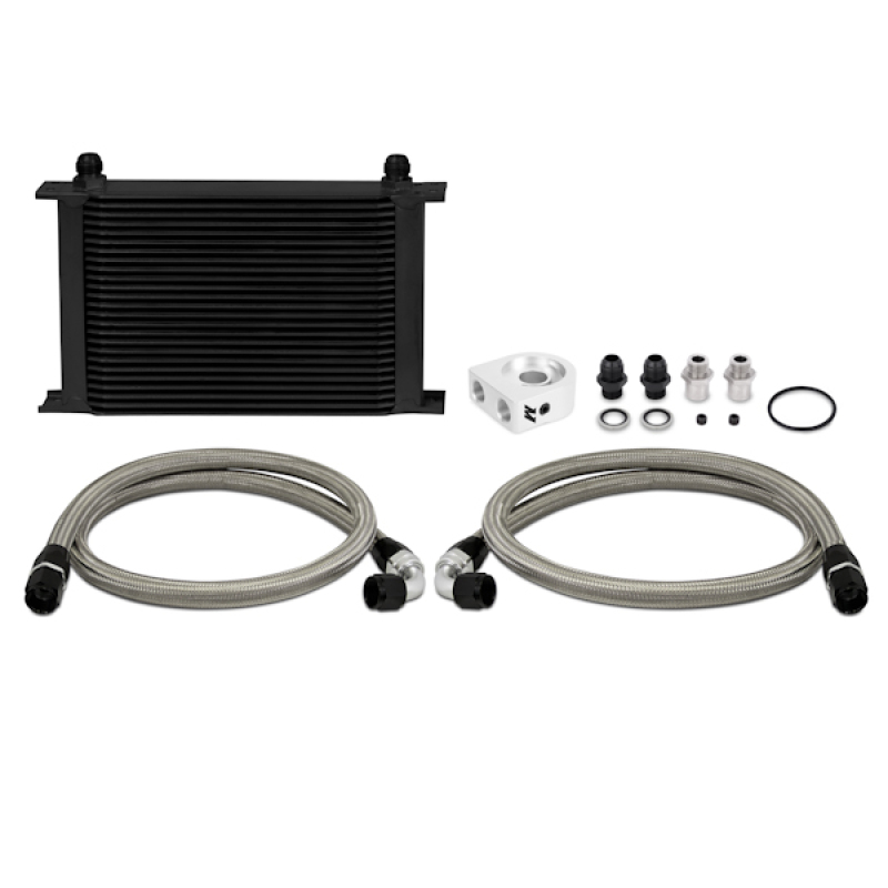 Mishimoto Universal 25 Row Oil Cooler Kit (Black Cooler) - MMOC-UHBK