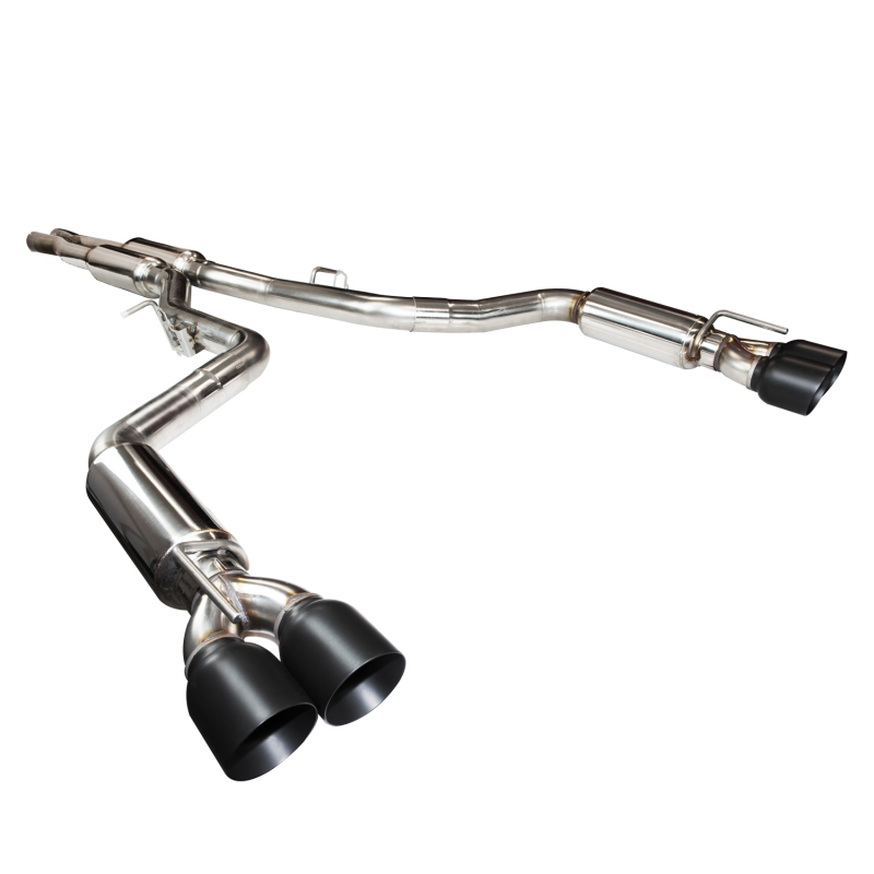3in. SS Connection-Back Exhaust w/Black Tips. 2015-2020 Challenger Hellcat 6.2L. - 31634310