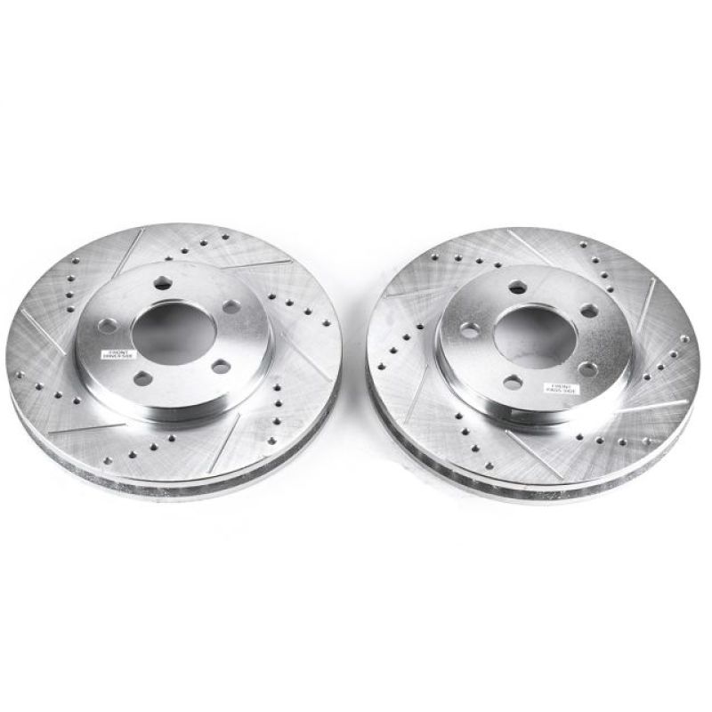 Power Stop 05-10 Ford Mustang Front Evolution Drilled & Slotted Rotors - Pair - AR8173XPR