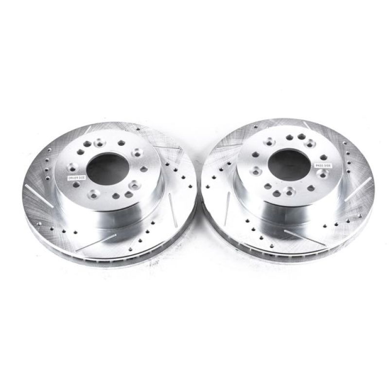 Power Stop 63-82 Chevrolet Corvette Rear Evolution Drilled & Slotted Rotors - Pair - AR8207XPR