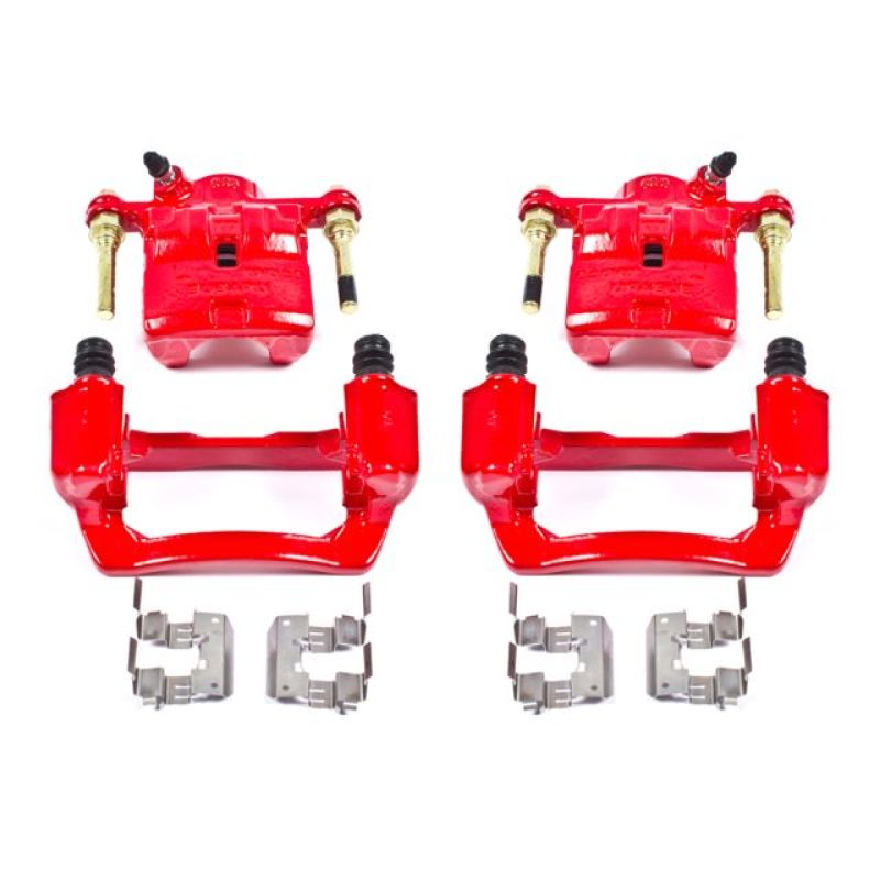 Power Stop 09-13 Subaru Forester Rear Red Calipers w/Brackets - Pair - S3424