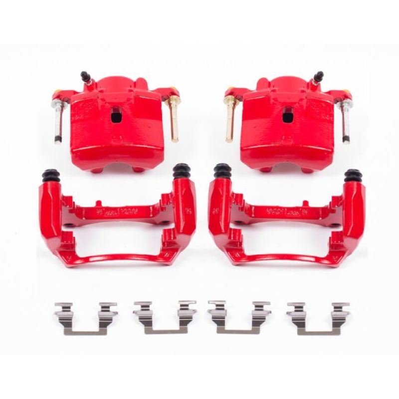Power Stop 06-12 Chevrolet Malibu Front Red Calipers w/Brackets - Pair - S4910A