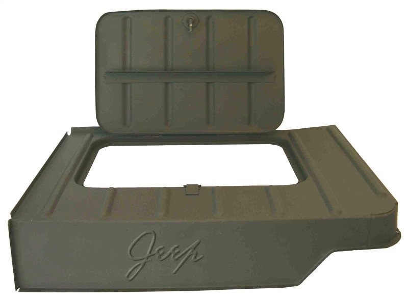 Omix Tool Compartment with Script 46-75 Willys & Models - DMC-3227K