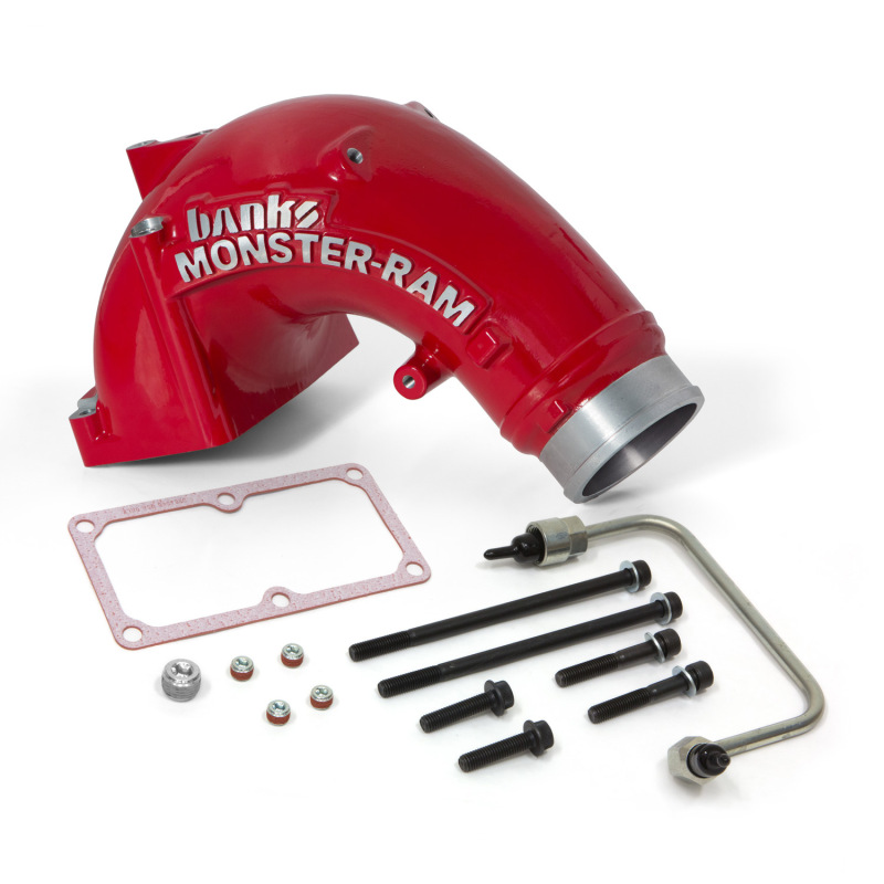 Monster-Ram Intake System, 3.5-inch (red powder-coated) with Fuel Line - 42788-PC
