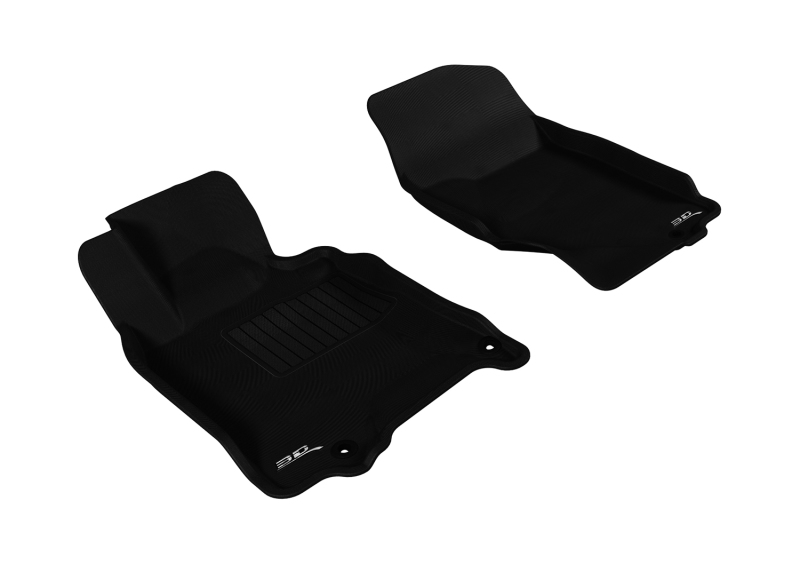 KAGU Floor Mat; Black; 2 pc.; Front; Dual Retention Post On Driver Side; - L1IN00611509