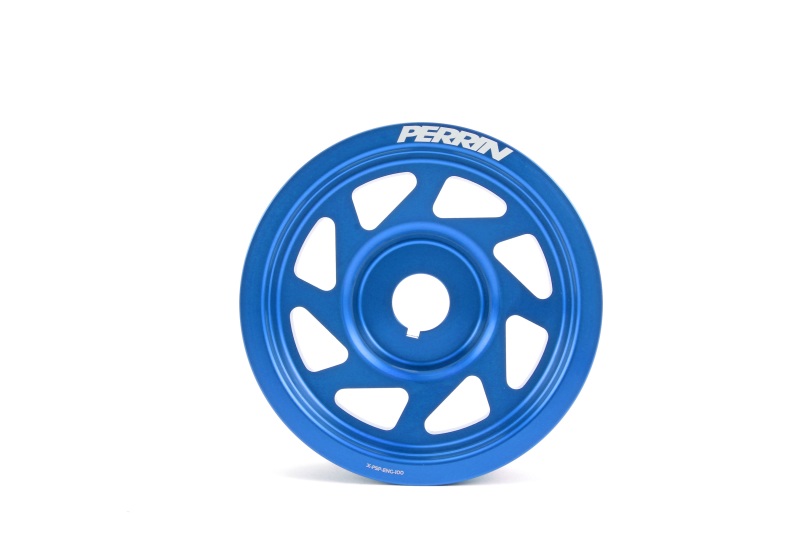 Perrin 93-11 Subaru Impreza / 02-14 WRX / 04-21 STI EJ Crank Pulley - Blue (w/AC) - PSP-ENG-100BL