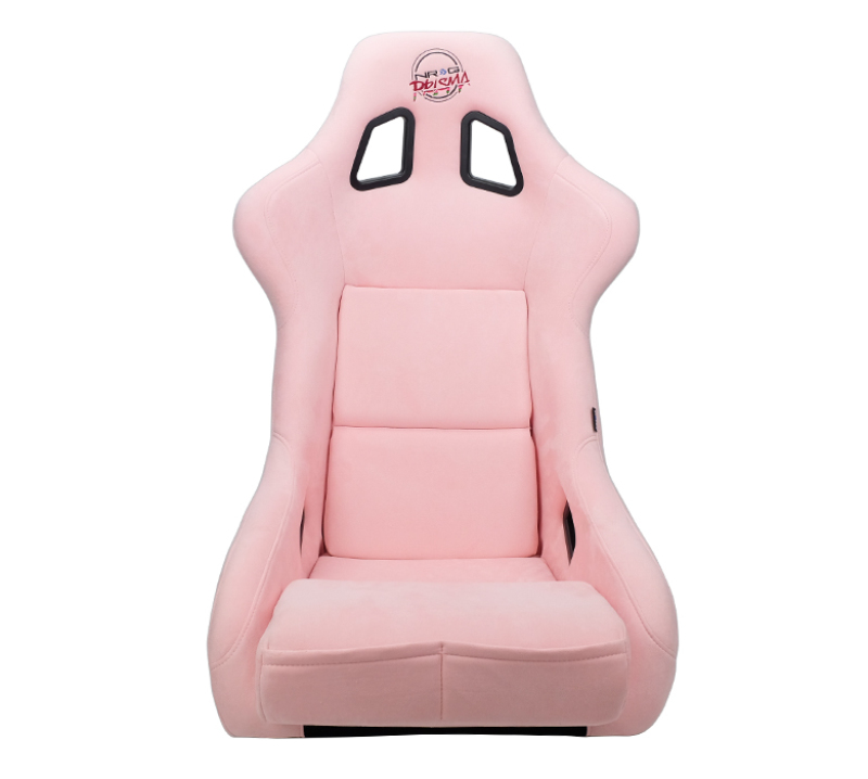NRG FRP Bucket Seat PRISMA Edition W/ pearlized Back Pink Alcantara - Large - FRP-302PK-PRISMA