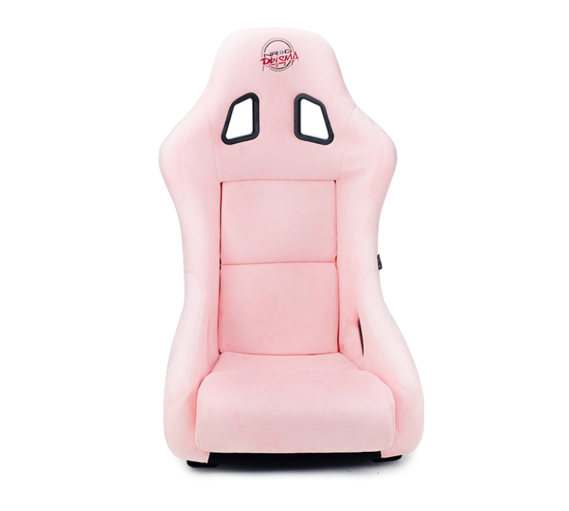 NRG FRP Bucket Seat Prisma Edition w/ Pearlized Back and Pink Alcantara (Medium) - FRP-303PK-PRISMA