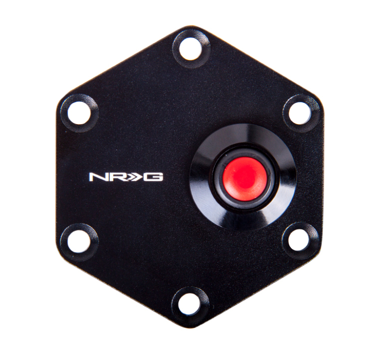 NRG Hexagnal Steering Wheel Ring w/Horn Button - Black - STR-600BK