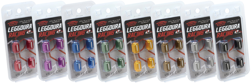 Project Kics Leggdura Racing Valve Cap Set Red - WCKIVR