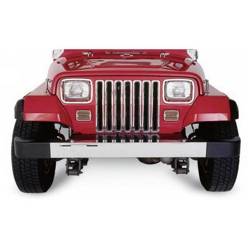 Rampage 1987-1995 Jeep Wrangler(YJ) Grille Inserts - Chrome - 7509